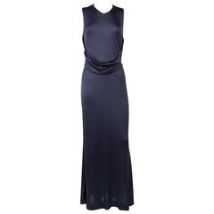 Vintage Chanel Navy Blue Evening Dress 42FR