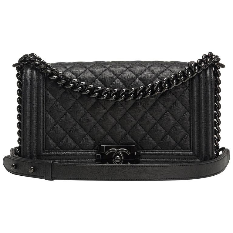 Chanel Black So Medium Boy Bag