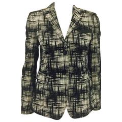 Arresting Akris Punto Black and White Casual Geometric Print Jacket 9