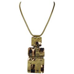Lanvin Ponyhair & Crystal Pendant Necklace 11