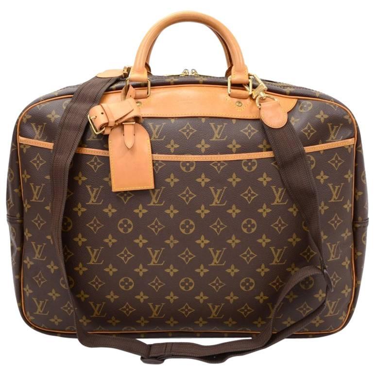 Louis Vuitton Alize 24 Heures Monogram Canvas Travel Bag + Strap 