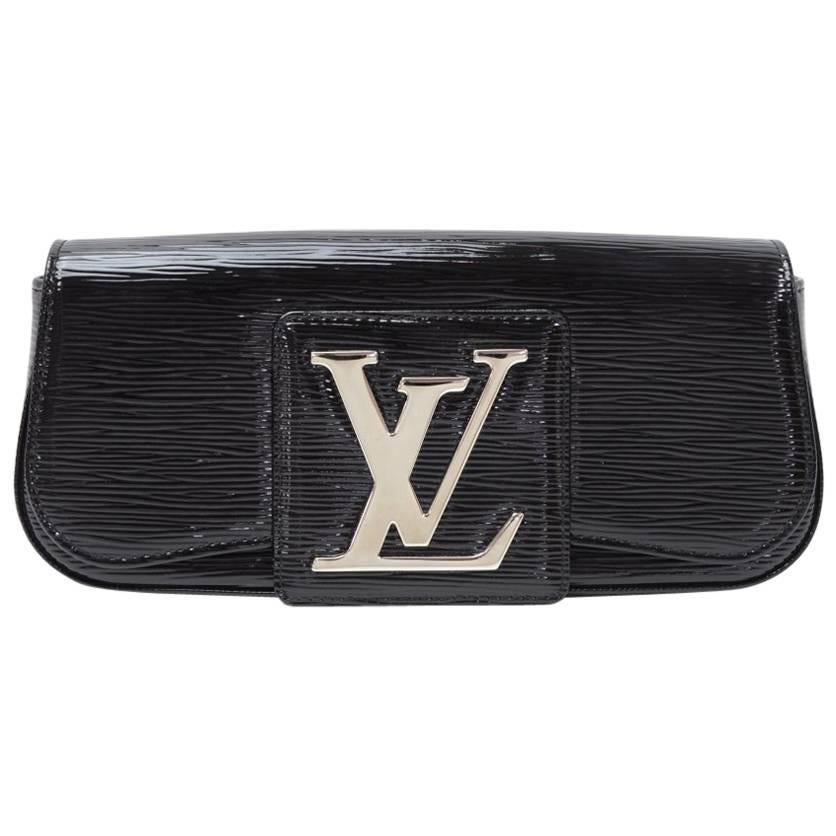 Louis Vuitton Sobe Black Electric Leather Evening Clutch Bag