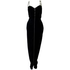 Gianni Versace Versatile Bodycon Stretch Ruched Evening Dress