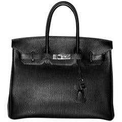 Hermes Birkin 35 Black Togo Palladium Hardware