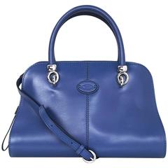Tod's Blue Sella Bauletto Piccolo Satchel Bag w/ Strap rt. $1, 595