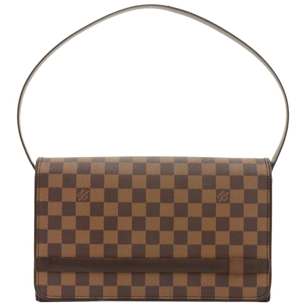 Louis Vuitton Tribeca Long Damier Ebene Canvas Shoulder Bag