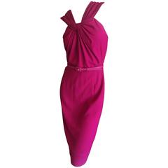 Christian Dior by John Galliano Fuscia Belted Day Dress