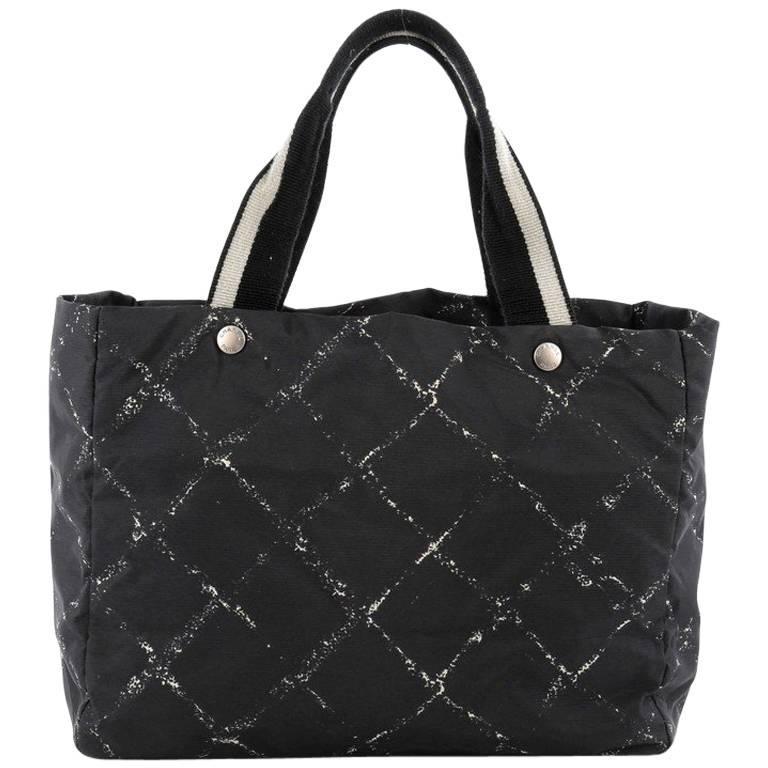 Chanel Travel Line Tote Printed Nylon Large at 1stDibs