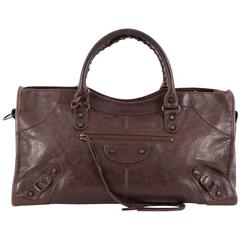 Balenciaga Part Time Classic Studs Handbag Leather