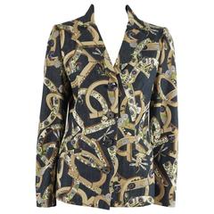Salvatore Ferragamo Floral Print Denim Jacket - 6 10