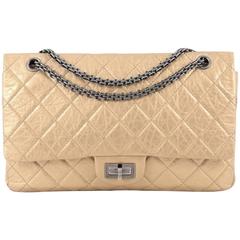 Chanel Reissue 2.55 Handbag Metallic Quilted Aged Calfskin 227 5