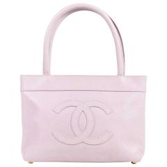 Chanel Light Pink Caviar Leather 'CC' Tote Bag 1