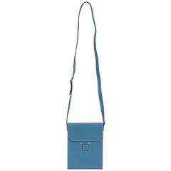 Vintage Hermes Blue Jeans Epsom Crossbody Bag