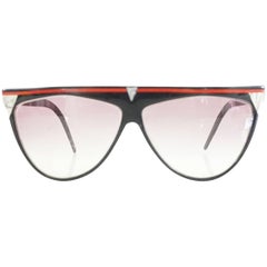 Laura Biagiotti Black Sunglasses with Red Detailing 5