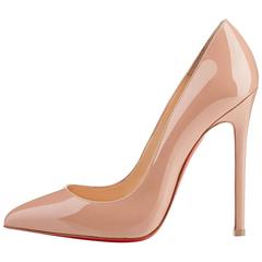 Christian Louboutin New Tan Nude Patent Leather Pigalle High Heels Pumps in Box