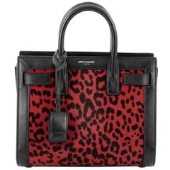 Saint Laurent Sac De Jour Handbag Printed Calf Hair Nano