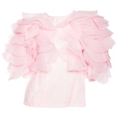 Pink Organza Ruffled Blouse 7