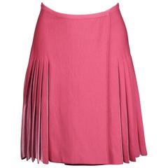 Alaia Vintage Two-Tone Pink Pleated Skirt 10