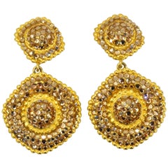 Richard Kerr Rhinestone Clip On Earrings 3