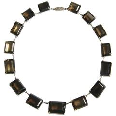 Sterling and Smoky Quartz Necklace 5