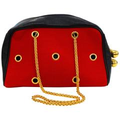 1980s Moschino Red Grommet Bag 5