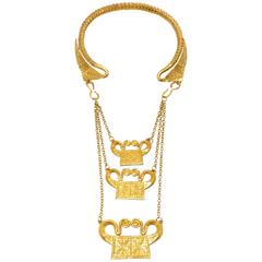 1970s Egyptian Revival Necklace Designed by Alexis Kirk 7