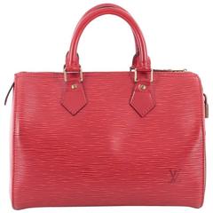 Louis Vuitton Speedy Handbag Epi Leather 25 4
