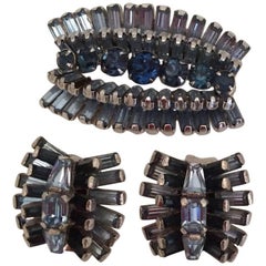 Juliana Rhinestone Brooch and Earring Set - 1950's - 3 Pc. 2