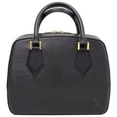 Louis Vuitton Sablon Black Epi Leather Hand Bag