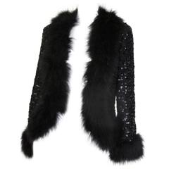 lillian diamond marabou sequin black jacket 9