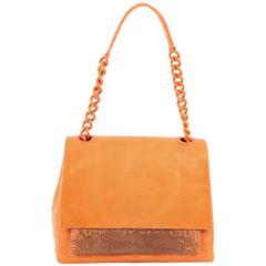 Nancy Gonzalez Chain Flap Shoulder Bag Lizard and Crocodile Medium 6