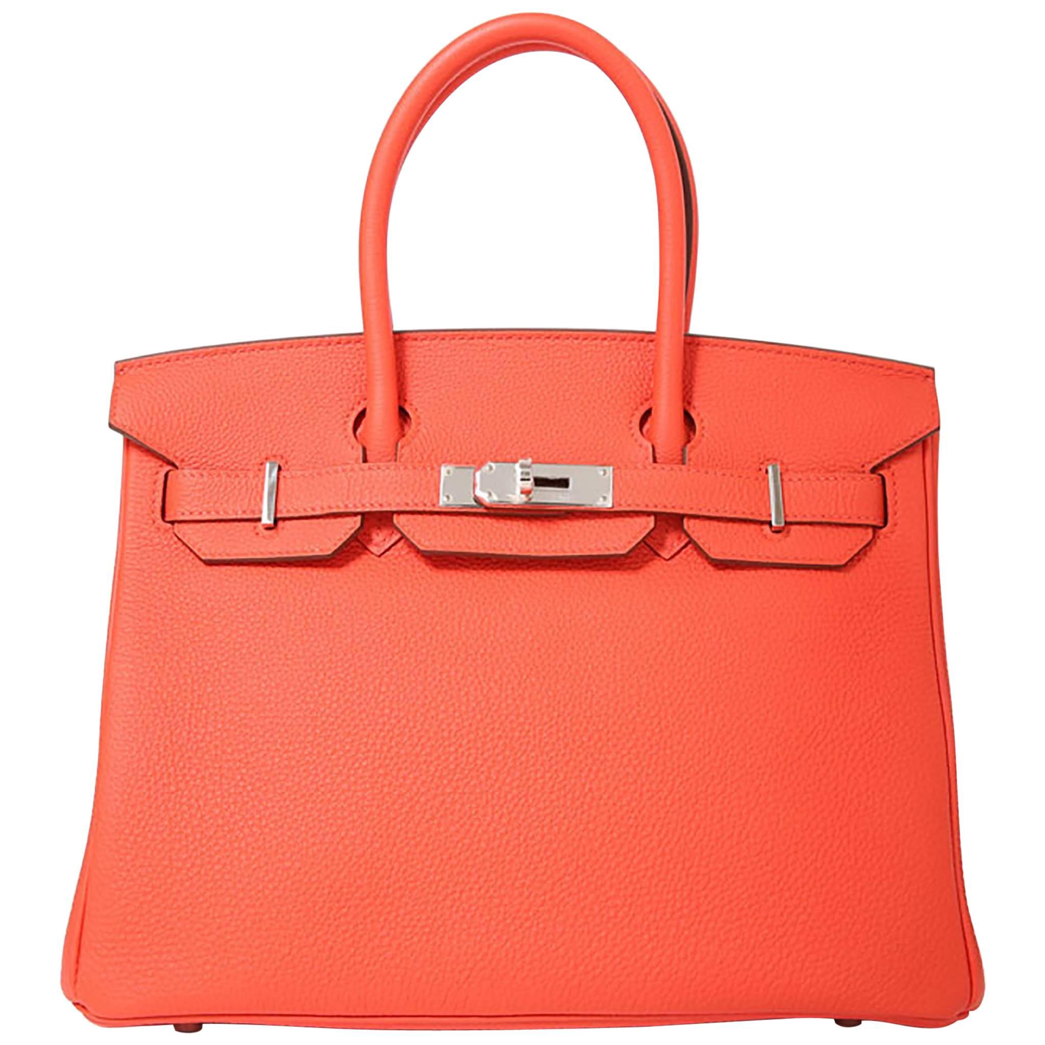 Hermes Birkin 30 Togo Leather 9T Capuccine Color PHW