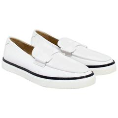 Hermes White Loafers
