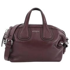 Used Givenchy Nightingale Crossbody Bag Waxed Leather Micro