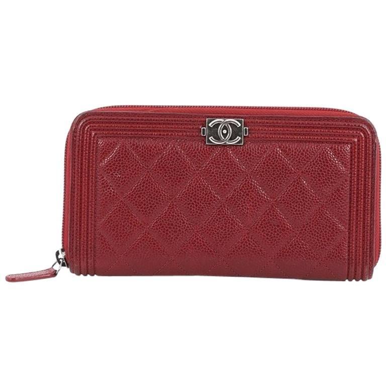 Chanel Boy L-Gusset Zip Wallet Quilted Caviar Long at 1stDibs | chanel ...