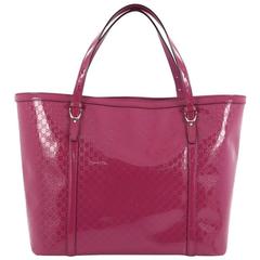 Gucci Nice Tote Patent Microguccissima Leather Large