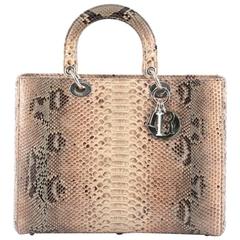 Christian Dior Lady Dior Handbag Python Large 2