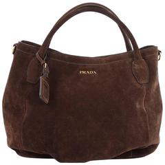 Prada Convertible Satchel Suede Large 3