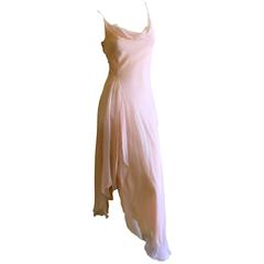 John Galliano SS 1999 Ballet Russe Collection Bias Cut Silk Chiffon Draped Dress