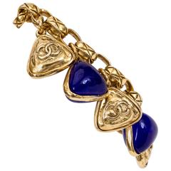Chanel Blue Gripoix Charm Bracelet 2