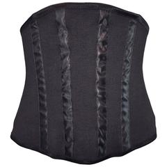 F/W 1997 Dolce 
Gabbana Black Corset Waist Cincher Belt
