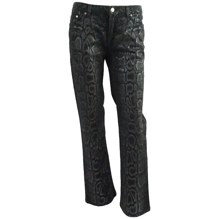 Roberto Cavalli Black Jeans with Snake Print - S - NWT at 1stDibs | roberto  cavalli jeans, s.nwt, snake print jeans