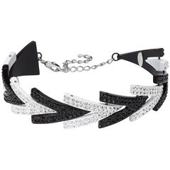 Giuseppe Zanotti NEW Black Silver Crystal Evening Choker Necklace 3