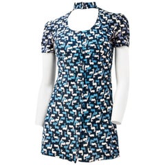 Vintage 60s Blue Doe Mini Dress