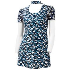 60s Blue Doe Mini Dress 9