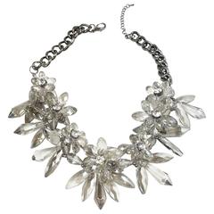 Brilliant Crystal Floral Necklace