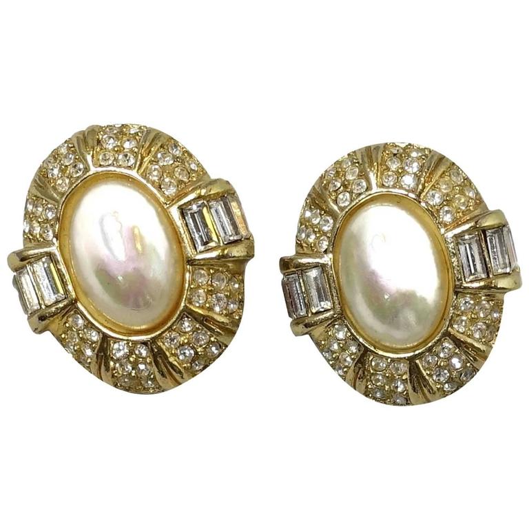 Dior Vintage Clic Clip Earrings 1980s For At 1stdibs Dior Vintage Clic Clip Earrings 1980s For