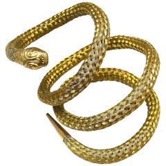 Vintage Snake Coil Arm Bracelet