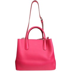 Christian Dior Pink Calfskin 'Open Bar' Large Convertible Tote Bag