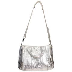 Alexander Wang Silver Metallic Rocco Stud-Bottom Satchel Bag 11